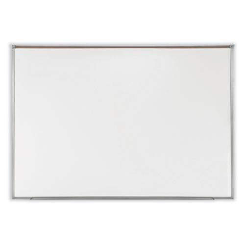 Proma Magnetic Porcelain Projection Whiteboard w/Satin Aluminum Frame, 48.5 x 36.5, White Surface,Ships in 7-10 Business Days