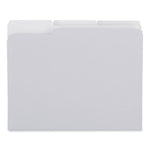 Top Tab File Folders, 1/3-Cut Tabs: Assorted, Letter Size, 0.75" Expansion, Gray, 100/Box