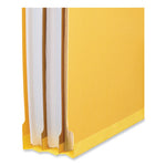 Deluxe Six-Section Pressboard End Tab Classification Folders, 2 Dividers, 6 Fasteners, Letter Size, Yellow, 10/Box