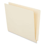 Deluxe Reinforced End Tab Folders, Straight Tabs, Letter Size, 0.75" Expansion, Manila, 100/Box