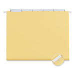 Deluxe Bright Color Hanging File Folders, Letter Size, 1/5-Cut Tabs, Yellow, 25/Box