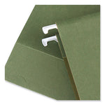 Box Bottom Hanging File Folders, 3" Capacity, Letter Size, 1/5-Cut Tabs, Standard Green, 25/Box