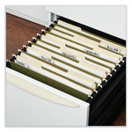 Box Bottom Hanging File Folders, 1" Capacity, Legal Size, 1/5-Cut Tabs, Standard Green, 25/Box