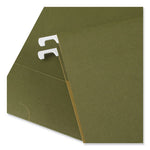 Box Bottom Hanging File Folders, 1" Capacity, Legal Size, 1/5-Cut Tabs, Standard Green, 25/Box