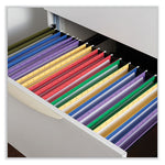 Deluxe Bright Color Hanging File Folders, Legal Size, 1/5-Cut Tabs, Yellow, 25/Box