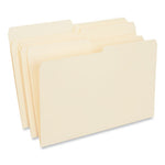 Top Tab File Folders, 1/2-Cut Tabs: Assorted, Legal Size, 0.75" Expansion, Manila, 100/Box