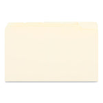 Top Tab File Folders, 1/5-Cut Tabs: Assorted, Legal Size, 0.75" Expansion, Manila, 100/Box