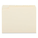 Double-Ply Top Tab Manila File Folders, 1/5-Cut Tabs: Assorted, Letter Size, 0.75" Expansion, Manila, 100/Box