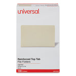 Double-Ply Top Tab Manila File Folders, Straight Tabs, Legal Size, 0.75" Expansion, Manila, 100/Box