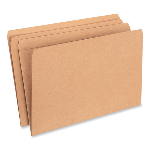 Reinforced Kraft Top Tab File Folders, Straight Tabs, Legal Size, 0.75" Expansion, Brown, 100/Box