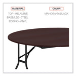 Round Wood Folding Table, 59" Diameter x 29.13h, Mahogany