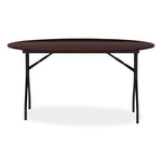 Round Wood Folding Table, 59" Diameter x 29.13h, Mahogany