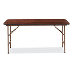 Wood Folding Table, Rectangular, 59.88w x 17.75d x 29.13h, Mahogany