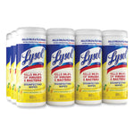 Disinfecting Wipes, 1-Ply, 7 x 7.25, Lemon and Lime Blossom, White, 35 Wipes/Canister, 12 Canisters/Carton