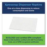 Xpressnap Interfold Dispenser Napkins, 1-Ply, Bag-Pack, 13 x 8.5", White, 6000/Carton