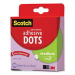 Mounting Adhesive Dots, 0.3" dia, Transparent, 300/Pack