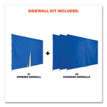 Shax 6054 Pop-Up Tent Sidewall Kit, Single Skin, 10 ft x 10 ft, Polyester, Blue, Ships in 1-3 Business Days