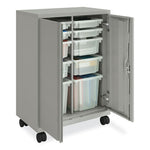 Smartlink Mobile Cabinet, 10 Compartments, 30w x 18d x 42.32h, Platinum Metallic