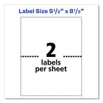 Shipping Labels with TrueBlock Technology, Inkjet Printers, 5.5 x 8.5, White, 2 Labels/Sheet, 100 Sheets/Pack, 2 Packs