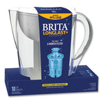 Pacifica Pitcher with Longlast+ Filter, 0.63 gal, White/Clear