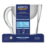 Pacifica Pitcher with Longlast+ Filter, 0.63 gal, White/Clear