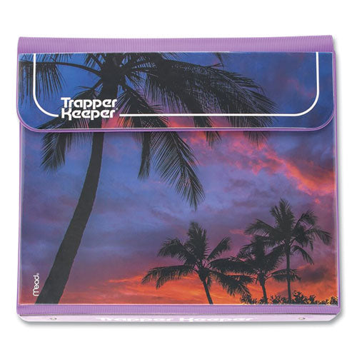 Trapper Keeper 3-Ring Pocket Binder, 1" Capacity, 11.25 x 12.19, Palm Trees