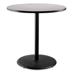 Cafe Table, 36" Diameter x 42h, Round Top/Base, Gray Nebula Top, Black Base