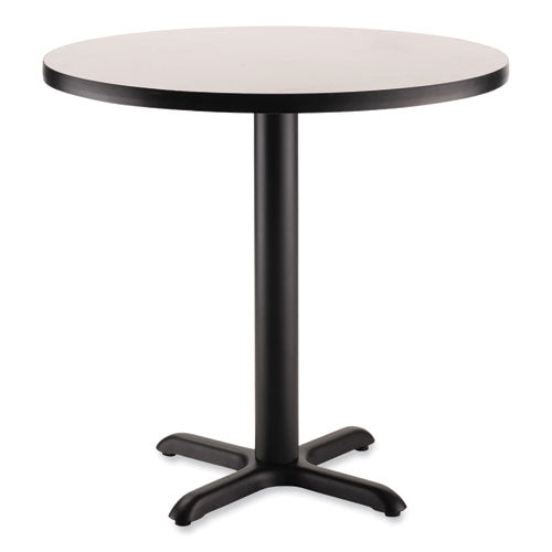 Cafe Table, 36" Diameter x 30h, Round Top/X-Base, Gray Nebula, Black Base