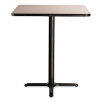 Cafe Table, 36w x 36d x 30h, Square Top/X-Base, Gray Nebula Top, Black Base