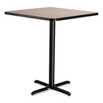 Cafe Table, 36w x 36d x 30h, Square Top/X-Base, Gray Nebula Top, Black Base, Ships in 7-10 Business Days