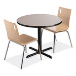 Cafe Table, 36" Diameter x 30h, Round Top/X-Base, Gray Nebula, Black Base, Ships in 7-10 Business Days