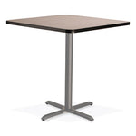 Cafe Table, 36w x 36d x 36h, Square Top/X-Base, Gray Nebula Top, Gray Base, Ships in 7-10 Business Days