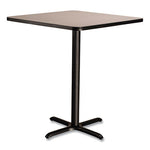 Cafe Table, 36w x 36d x 42h, Square Top/X-Base, Gray Nebula Top, Black Base, Ships in 7-10 Business Days