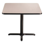 Cafe Table, 36w x 36d x 30h, Square Top/X-Base, Gray Nebula Top, Black Base, Ships in 7-10 Business Days