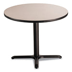 Cafe Table, 36" Diameter x 30h, Round Top/X-Base, Gray Nebula, Black Base