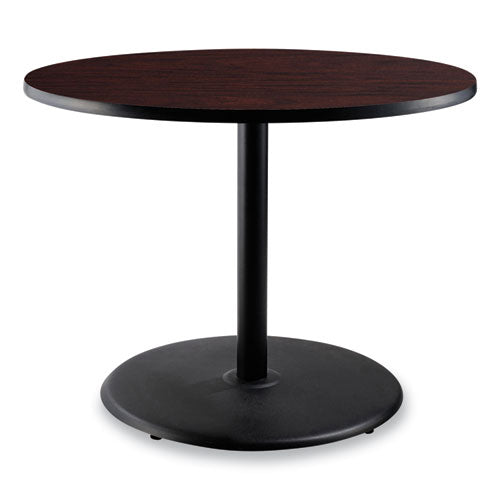 Cafe Table, 36" Diameter x 30h, Round Top/Base, Mahogany Top, Black Base, Ships in 7-10 Business Days