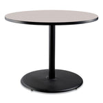 Cafe Table, 36" Diameter x 30h, Round Top/Base, Gray Nebula Top, Black Base