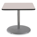 Cafe Table, 36w x 36d x 30h, Square Top/Round Base, Gray Nebula Top, Gray Base