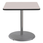 Cafe Table, 36w x 36d x 36h, Square Top/Round Base, Gray Nebula Top, Gray Base, Ships in 7-10 Business Days