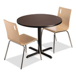 Cafe Table, 36" Diameter x 30h, Round Top/X-Base, Mahogany Top, Black Base, Ships in 7-10 Business Days