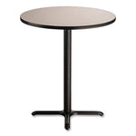 Cafe Table, 36" Diameter x 42h, Round Top/X-Base, Gray Nebula Top, Black Base