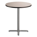 Cafe Table, 36" Diameter x 42h, Round Top/X-Base, Gray Nebula Top, Gray Base