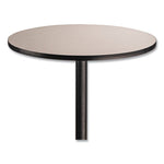 Cafe Table, 36" Diameter x 30h, Round Top/Base, Gray Nebula Top, Black Base