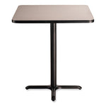 Cafe Table, 36w x 36d x 42h, Square Top/X-Base, Gray Nebula Top, Black Base, Ships in 7-10 Business Days