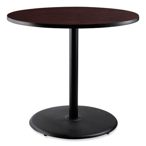 Cafe Table, 36" Diameter x 36h, Round Top/Base, Mahogany Top, Black Base