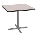 Cafe Table, 36w x 36d x 30h, Square Top/X-Base, Gray Nebula Top, Gray Base