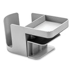 Standing Desk Cup Holder Organizer, Two Sections, 3.94 x 7.04 x 3.54, Gray