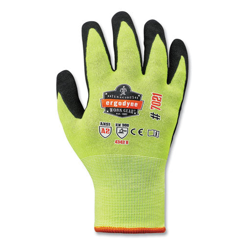 ProFlex 7021-CASE Hi-Vis Nitrile Coated CR Gloves, Lime, Medium, 144 Pairs/Carton, Ships in 1-3 Business Days