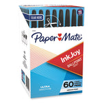 InkJoy 50ST Ballpoint Pen, Stick, Medium 1 mm, Black Ink, Clear Barrel, 60/Pack
