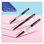 Flair Felt Tip Porous Point Pen, Stick, Bold 1.2 mm, Assorted Ink Colors, White Pearl Barrel, 6/Pack